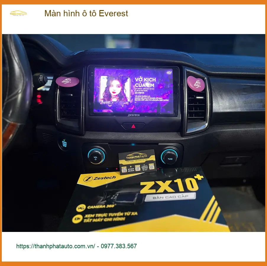 Anh Quang nâng cấp màn hình ô tô Ford Everest tại Quận 12 để có nhiều tính năng hơn ảnh thực tế 3