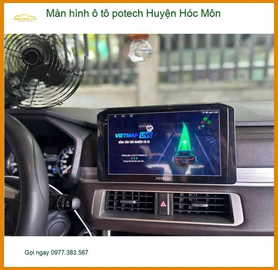 Nơi Lắp Màn Hình Android Ô Tô hình ô tô potech Huyện Hóc Môn - Giá Tốt TPHCM ảnh thực tế 3