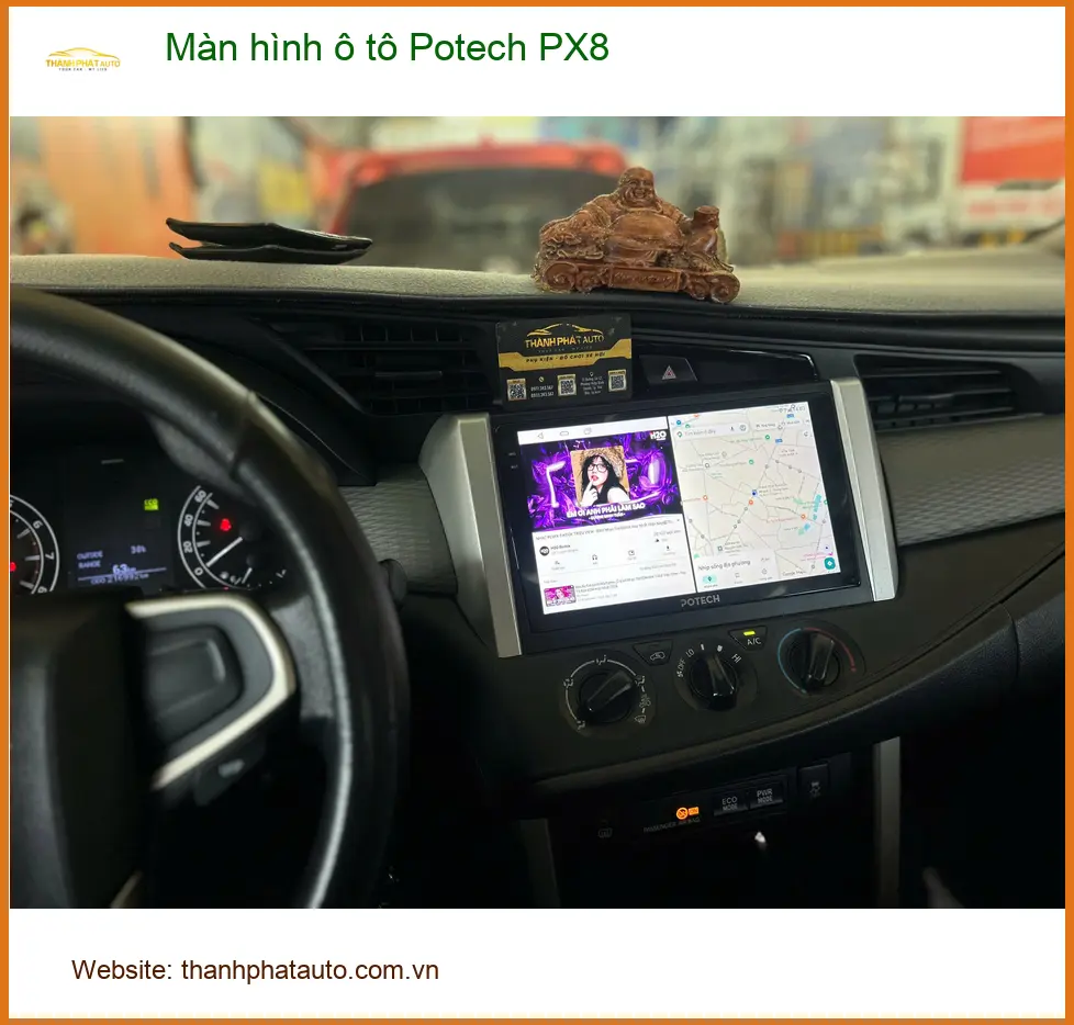 Anh Hoàng lắp Màn hình ô tô Potech PX8 cho Toyota Cross tại Quận 9 vì màn zin cũ ảnh thực tế 2