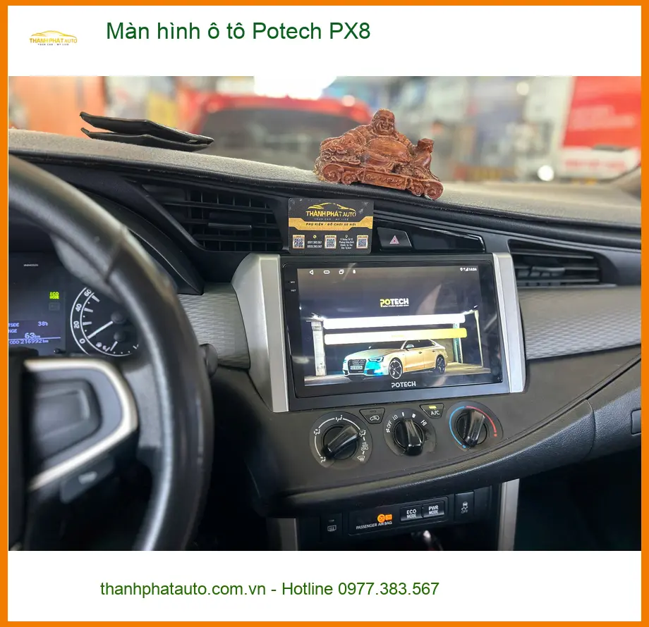 Anh Hoàng lắp Màn hình ô tô Potech PX8 cho Toyota Cross tại Quận 9 vì màn zin cũ ảnh thực tế 3