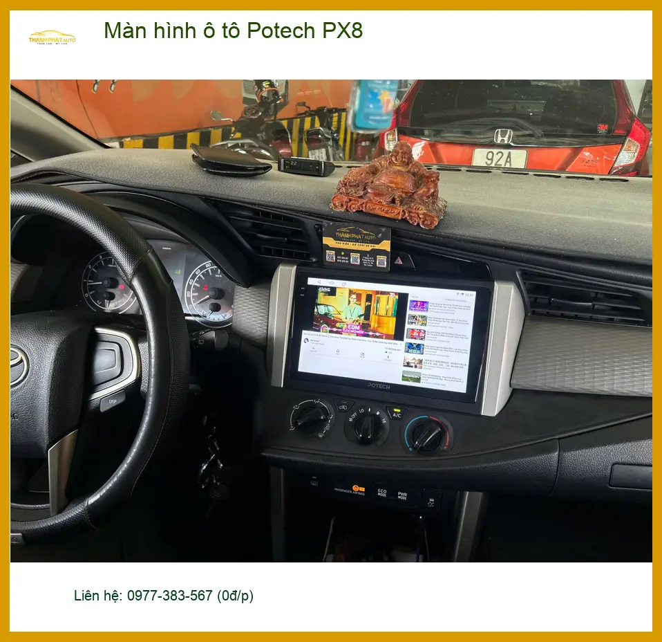Anh Hoàng lắp Màn hình ô tô Potech PX8 cho Toyota Cross tại Quận 9 vì màn zin cũ ảnh thực tế 4