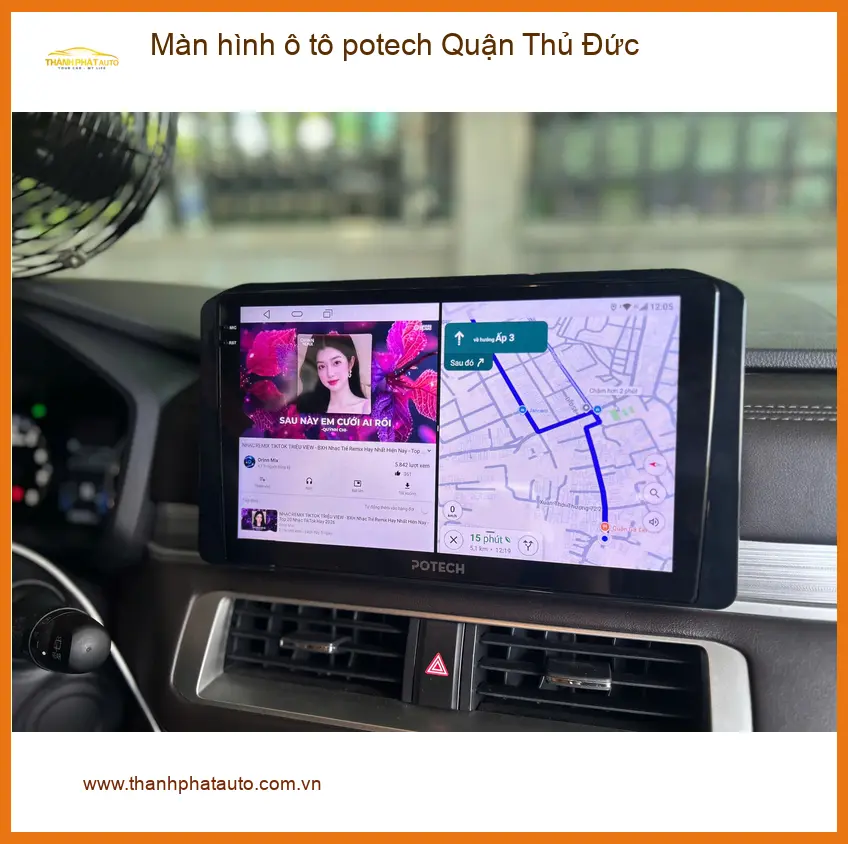 Địa Chỉ Lắp Màn Hình Android Ô Tô hình ô tô potech Quận Thủ Đức - Lắp Đặt Uy Tín TPHCM