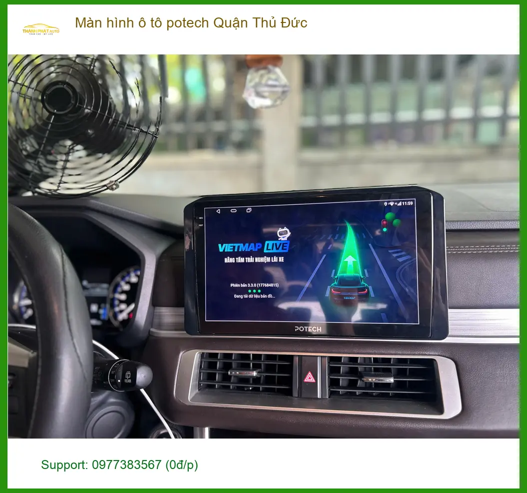 Địa Chỉ Lắp Màn Hình Android Ô Tô hình ô tô potech Quận Thủ Đức - Lắp Đặt Uy Tín TPHCM ảnh thực tế 2