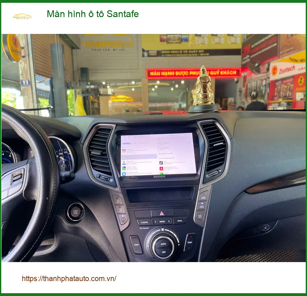 Chị Thảo lắp màn hình ô tô Santafe tại Hóc Môn để nâng cao trải nghiệm lái ảnh thực tế 2