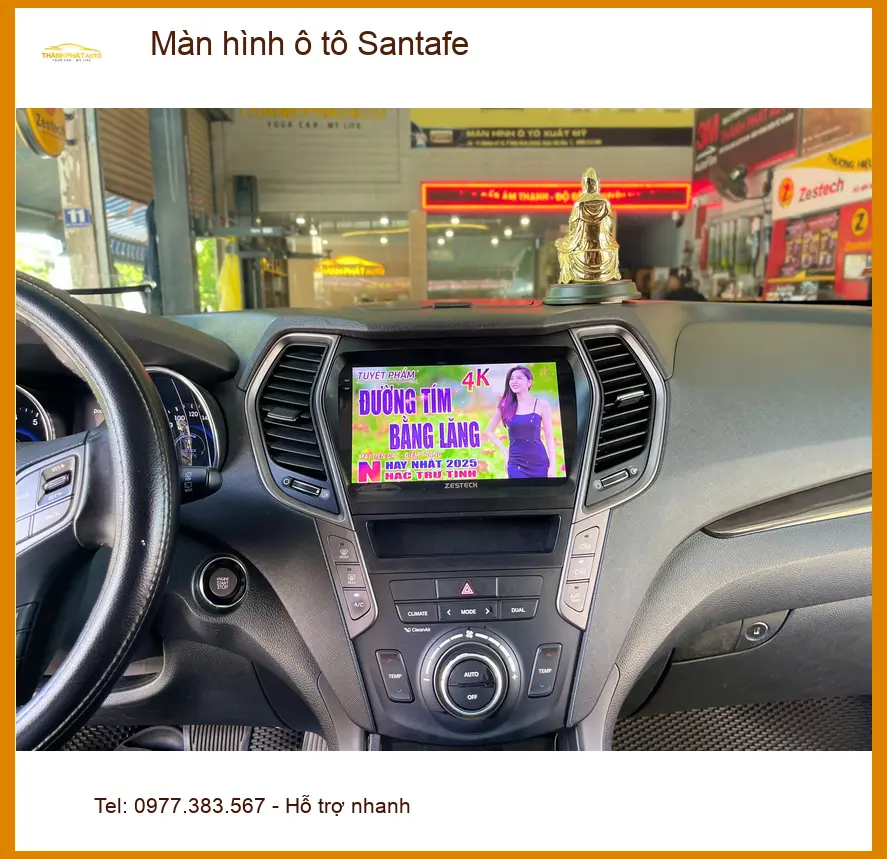 Chị Thảo lắp màn hình ô tô Santafe tại Hóc Môn để nâng cao trải nghiệm lái ảnh thực tế 3