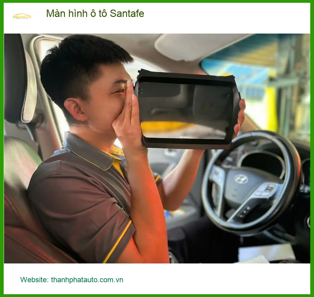 Chị Thảo lắp màn hình ô tô Santafe tại Hóc Môn để nâng cao trải nghiệm lái ảnh thực tế 5