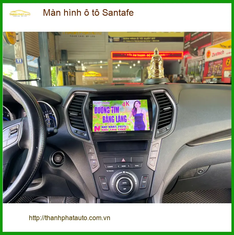 Anh Khải lắp màn hình ô tô Santafe tại Quận 12 để có trải nghiệm lái tốt hơn ảnh thực tế 5
