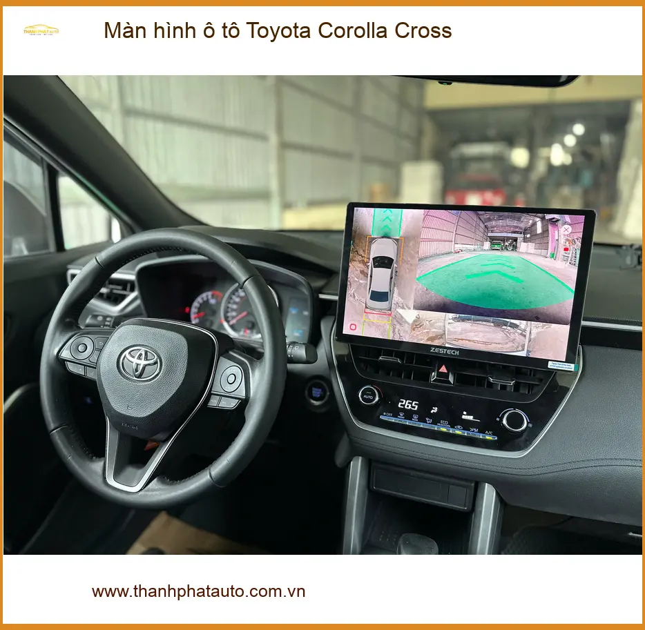 Chú Cường nâng cấp màn hình ô tô Toyota Corolla Cross Quận 9 do màn zin kém hiện đại ảnh thực tế 3