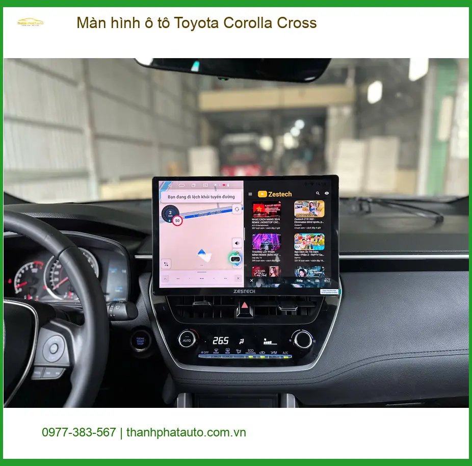 Chú Cường nâng cấp màn hình ô tô Toyota Corolla Cross Quận 9 do màn zin kém hiện đại ảnh thực tế 4
