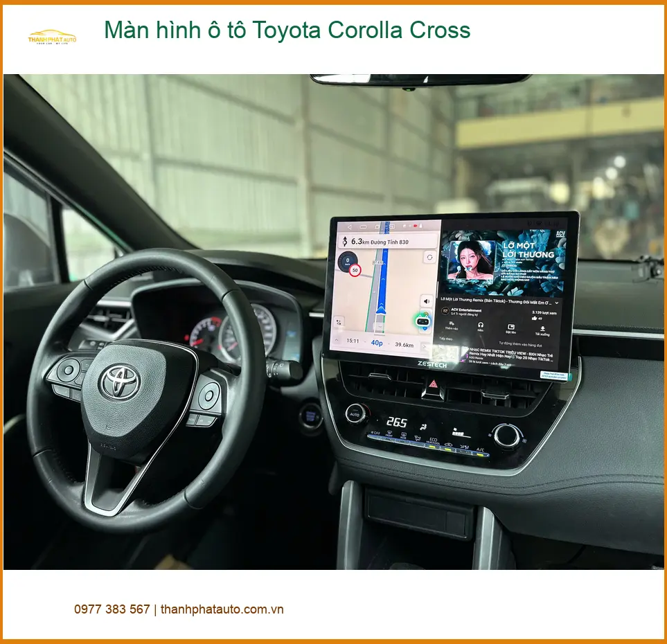 Anh Dũng thay màn hình ô tô Toyota Corolla Cross ở Quận 2 vì màn zin lỗi ảnh thực tế 2