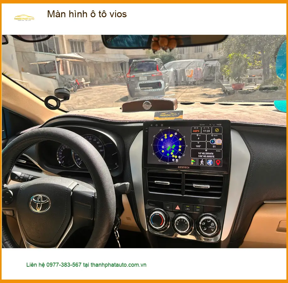 Anh Quang lắp màn hình ô tô Vios tại Quận Gò Vấp vì màn hình zin quá cũ, hay đơ ảnh thực tế 4