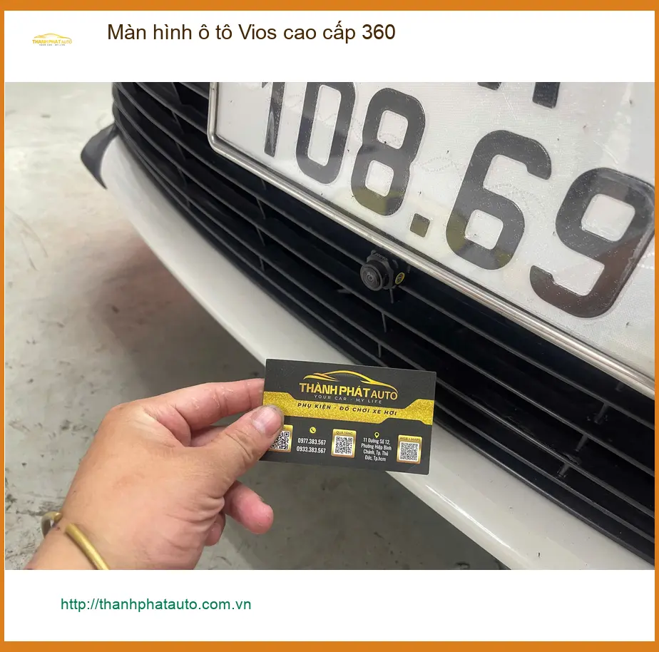 Anh Tấn lắp Màn hình ô tô Vios cao cấp 360 tại Hóc Môn để quan sát dễ dàng hơn