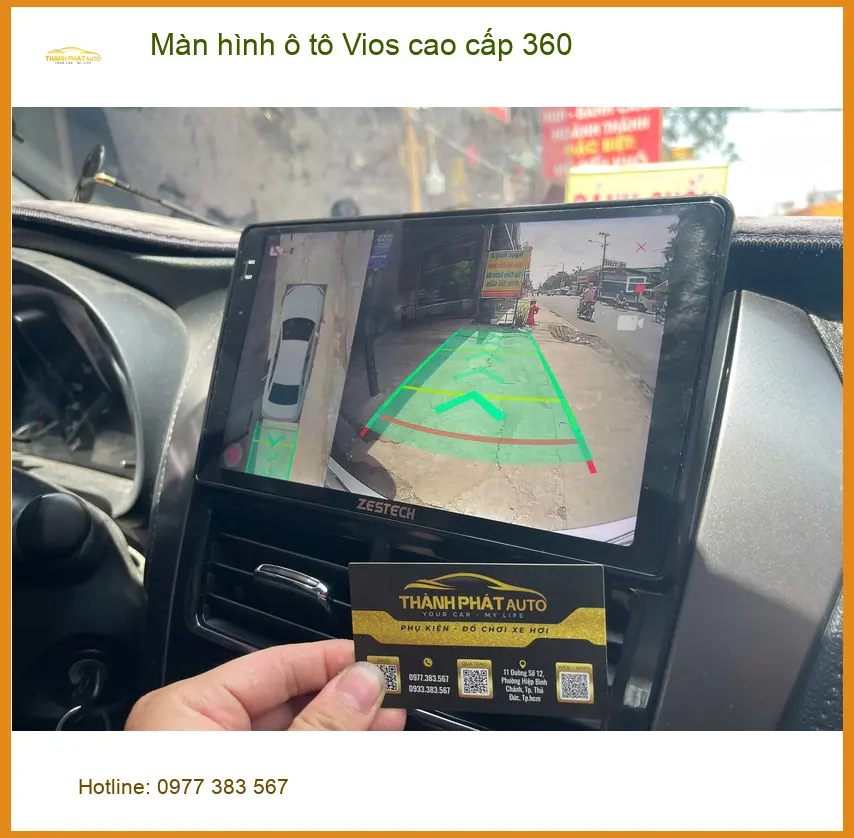 Anh Tấn lắp Màn hình ô tô Vios cao cấp 360 tại Hóc Môn để quan sát dễ dàng hơn ảnh thực tế 5