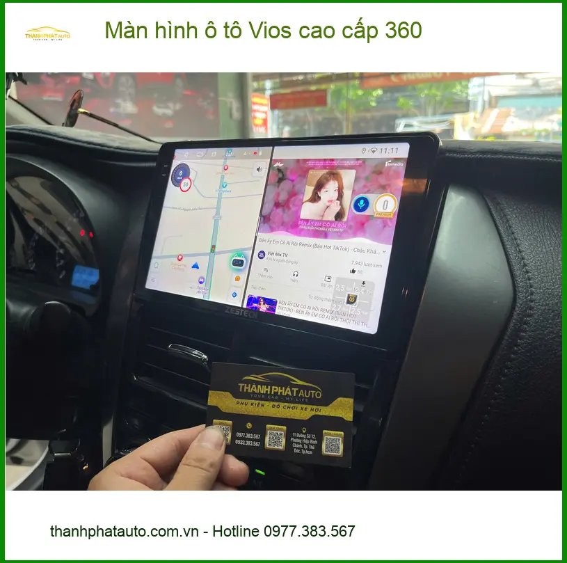Anh Thành lắp màn hình 360 Vios cao cấp ở Nhà Bè để quan sát tiện lợi
