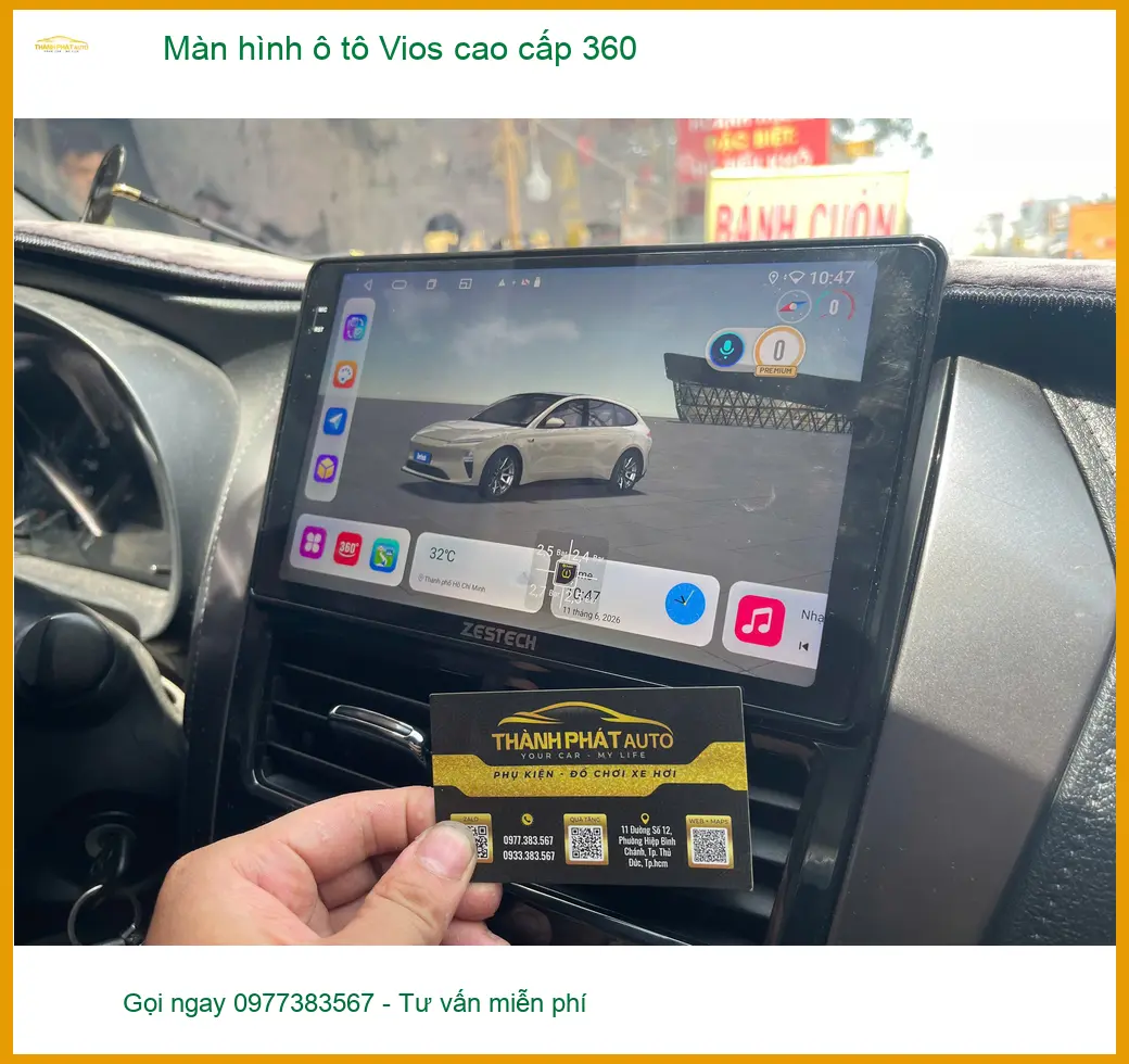 Anh Quang lắp màn hình 360 cho Toyota Vios tại Quận 10 để quan sát toàn diện ảnh thực tế 3