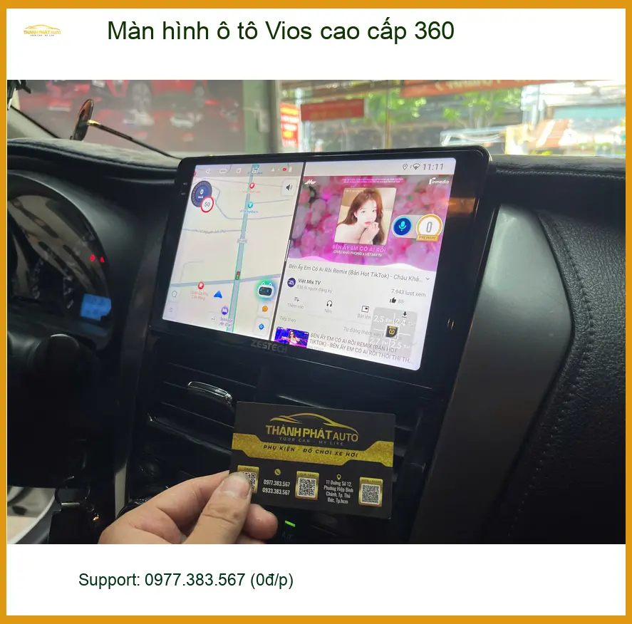 Chú Minh lắp màn hình ô tô Vios cao cấp 360 ở Quận Tân Bình ảnh thực tế 2