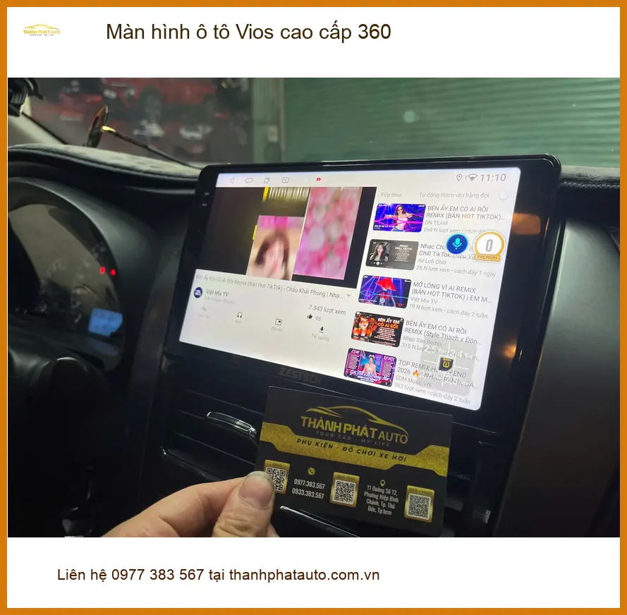 Chú Minh lắp màn hình ô tô Vios cao cấp 360 ở Quận Tân Bình ảnh thực tế 3