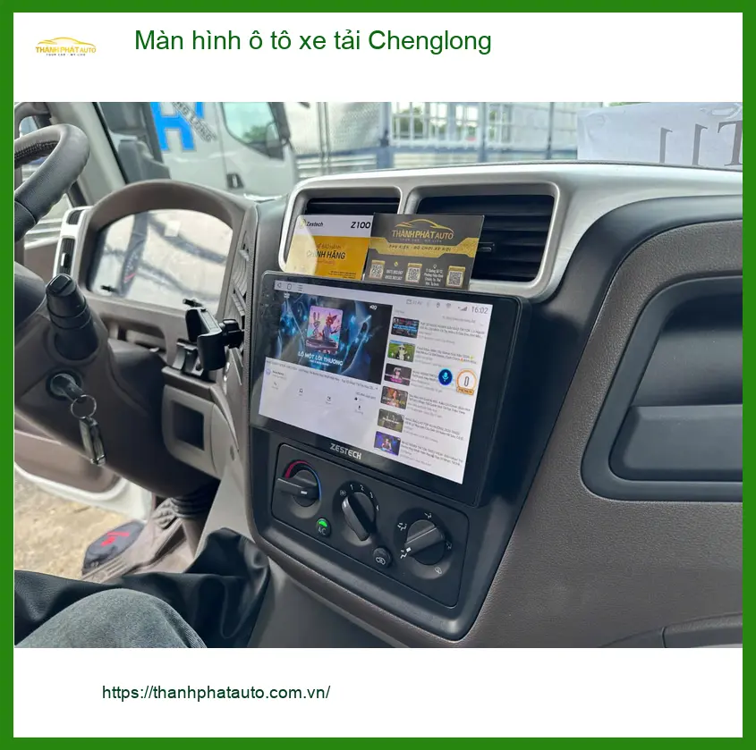 Chú Phát lắp màn hình ô tô xe tải Chenglong tại Quận Thủ Đức để dễ quan sát ảnh thực tế 2