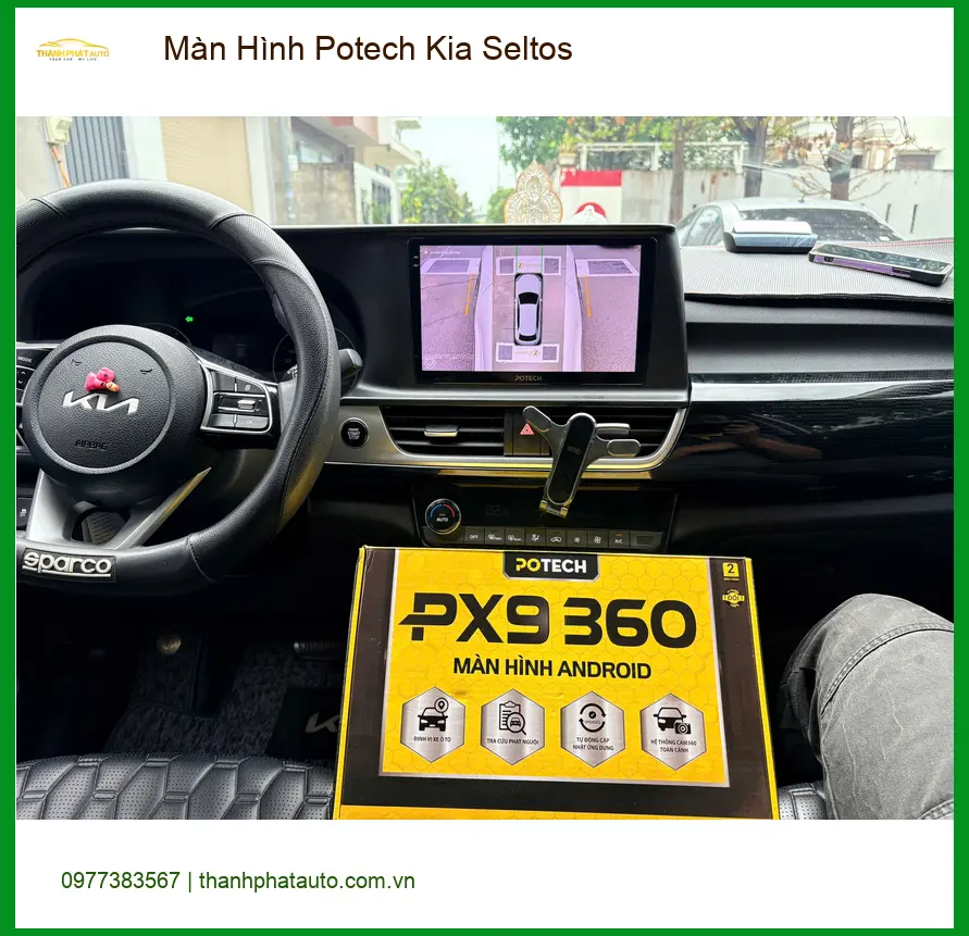Chú Quang Lắp Màn Hình Potech Kia Seltos tại Quận 9 để có bản đồ dẫn đường thông minh ảnh thực tế 3