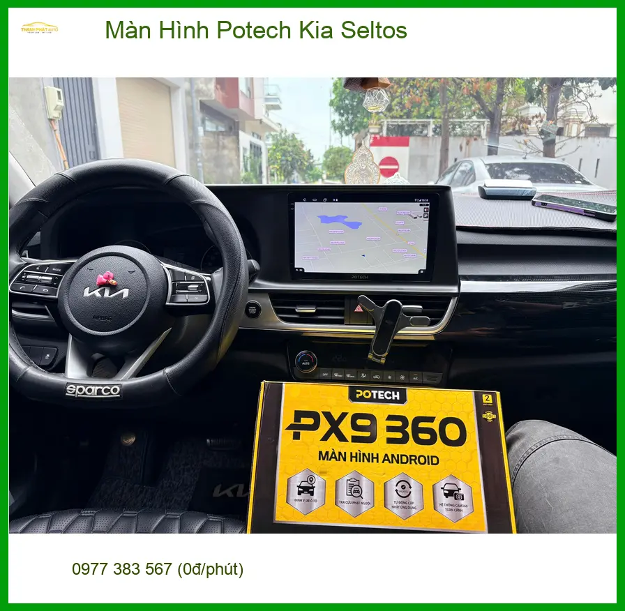 Anh Đạt nâng cấp Màn Hình Potech Kia Seltos ở Quận Tân Phú vì màn zin ít tính năng ảnh thực tế 2