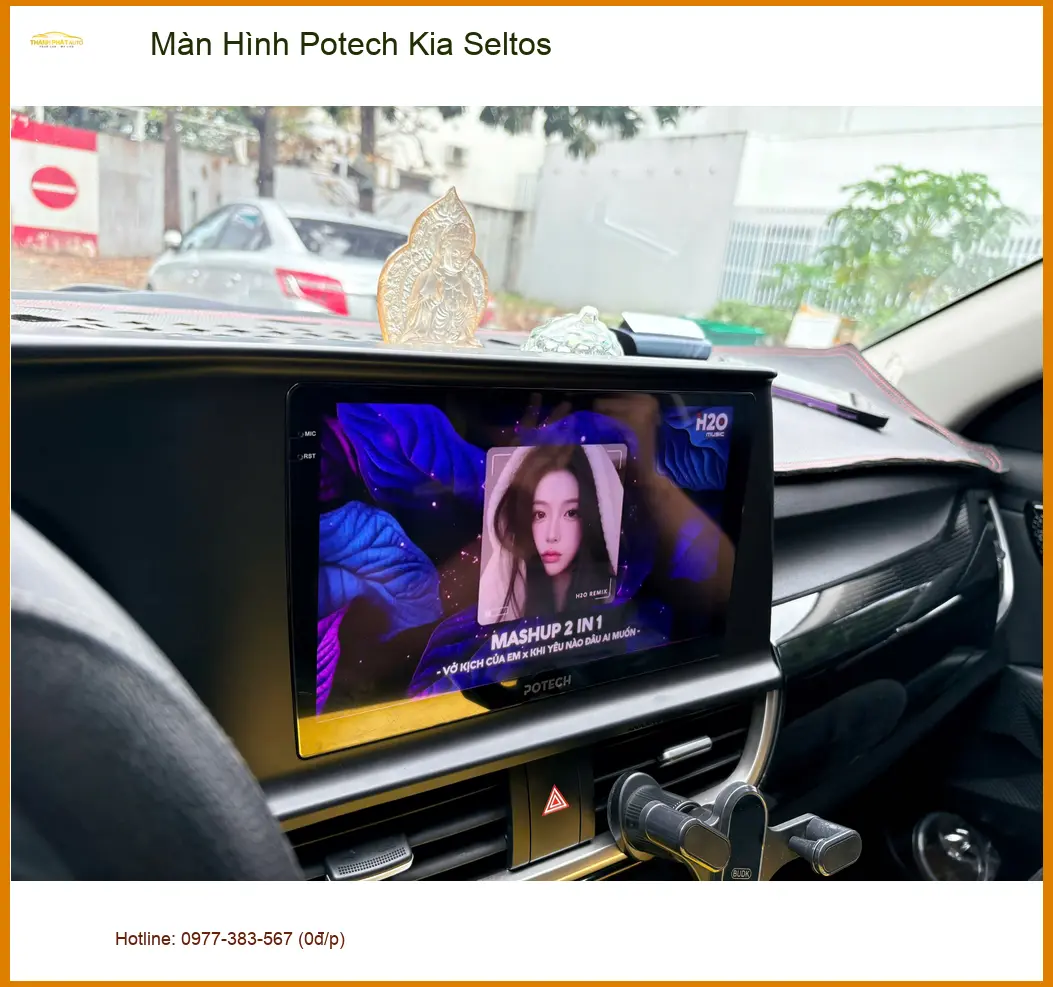 Anh Đạt nâng cấp Màn Hình Potech Kia Seltos ở Quận Tân Phú vì màn zin ít tính năng ảnh thực tế 3