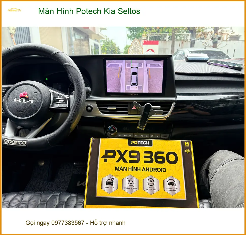 Anh Đạt nâng cấp Màn Hình Potech Kia Seltos ở Quận Tân Phú vì màn zin ít tính năng ảnh thực tế 4