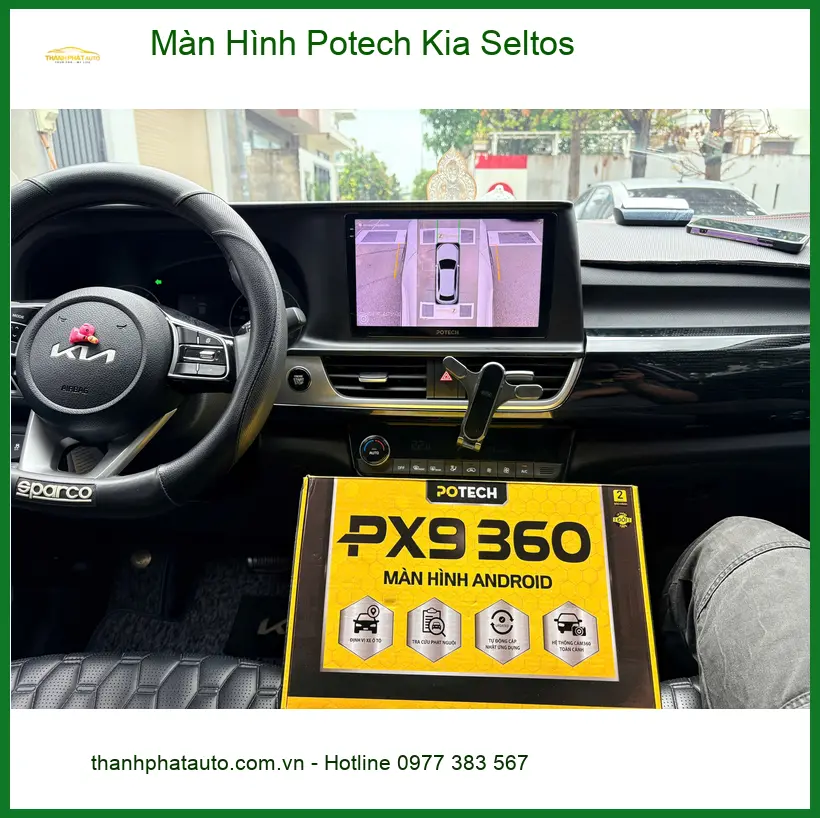Chị Thùy Anh lắp Màn Hình Potech Kia Seltos tại Quận 1 để nâng cao trải nghiệm lái ảnh thực tế 4