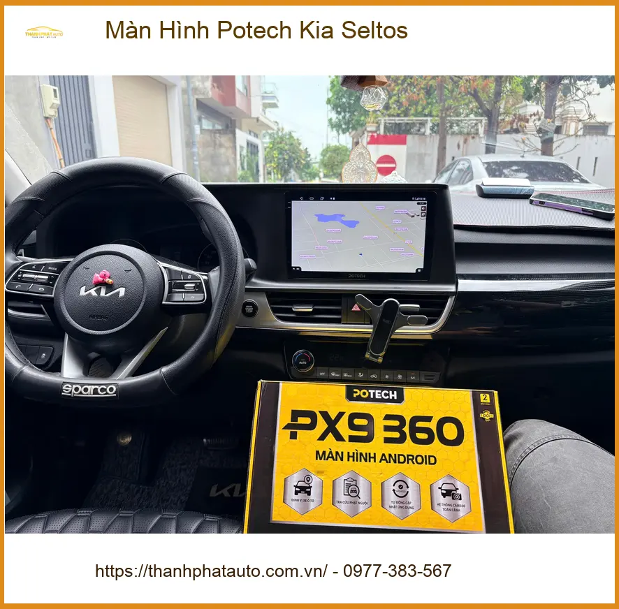 Anh Lộc lắp Màn Hình Potech Kia Seltos ở Hóc Môn vì cần nhiều tính năng hơn ảnh thực tế 3