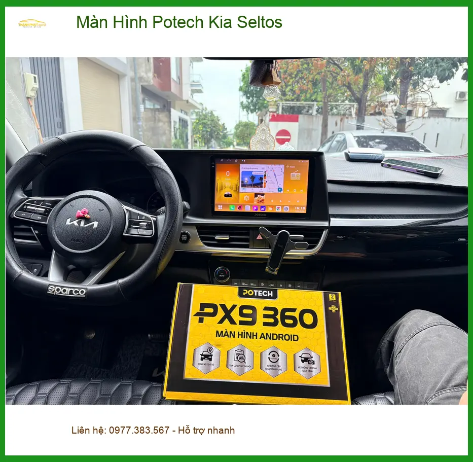 Anh Lộc lắp Màn Hình Potech Kia Seltos ở Hóc Môn vì cần nhiều tính năng hơn ảnh thực tế 4
