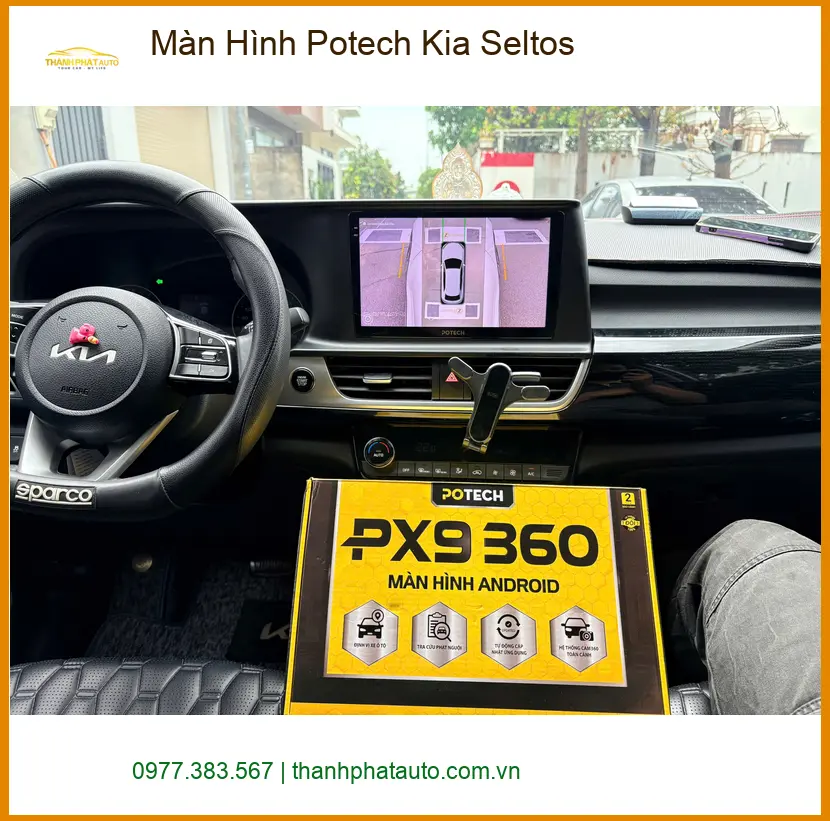 Anh Long lắp Màn Hình Potech Kia Seltos tại Quận Nhà Bè để nâng tầm giải trí trên xe