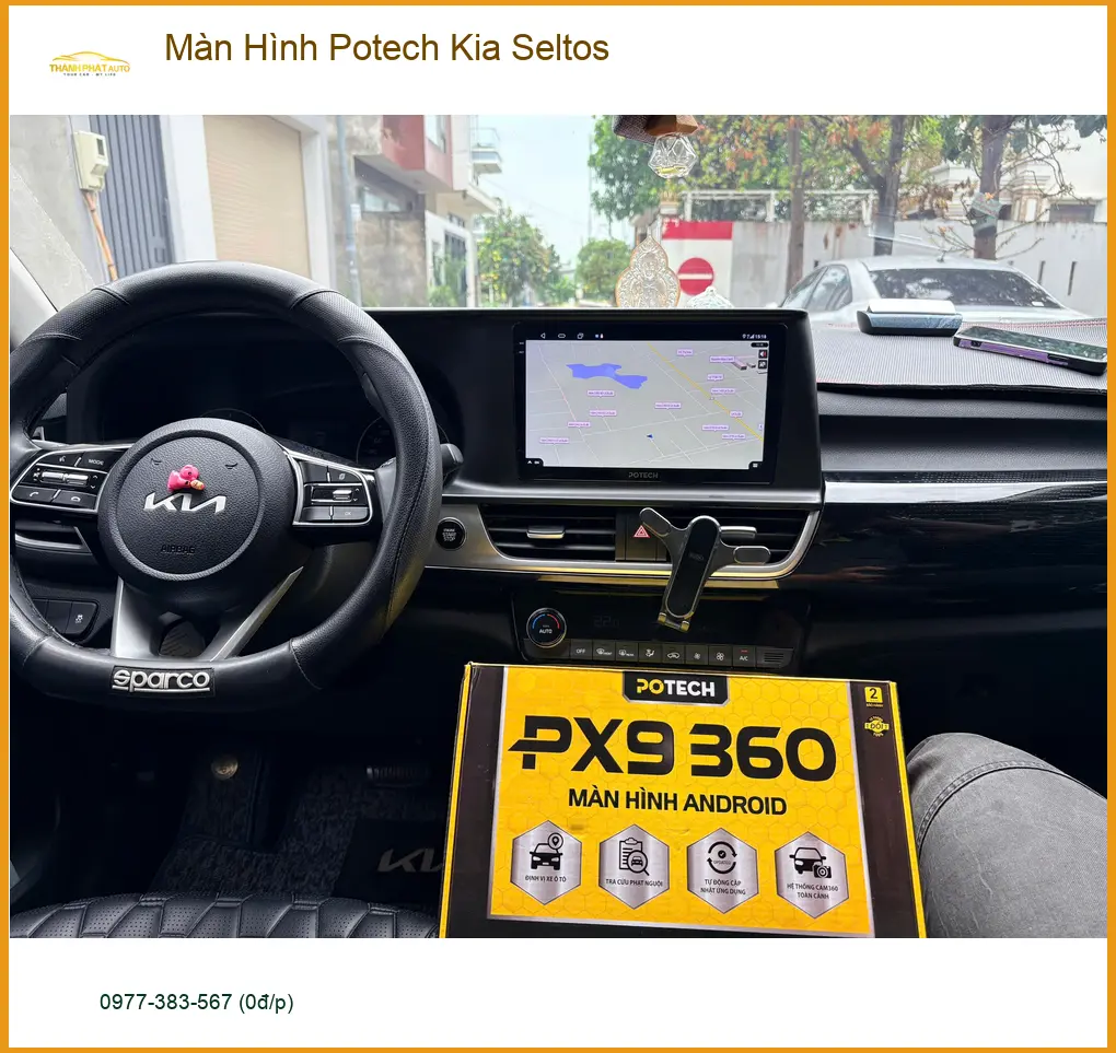 Anh Long lắp Màn Hình Potech Kia Seltos tại Quận Nhà Bè để nâng tầm giải trí trên xe ảnh thực tế 3
