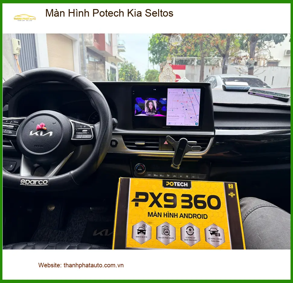 Anh Long lắp Màn Hình Potech Kia Seltos tại Quận Nhà Bè để nâng tầm giải trí trên xe ảnh thực tế 4