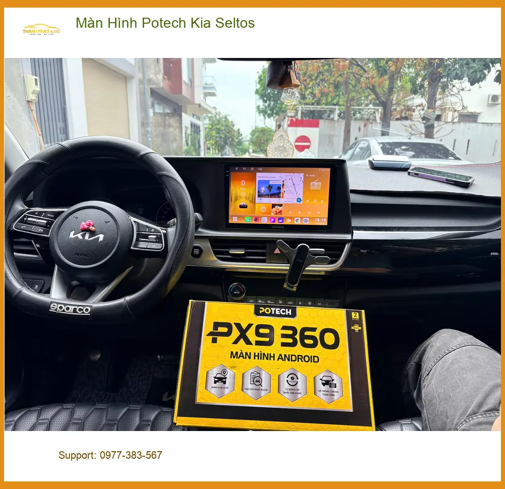 Anh Long lắp Màn Hình Potech Kia Seltos tại Quận Nhà Bè để nâng tầm giải trí trên xe ảnh thực tế 5