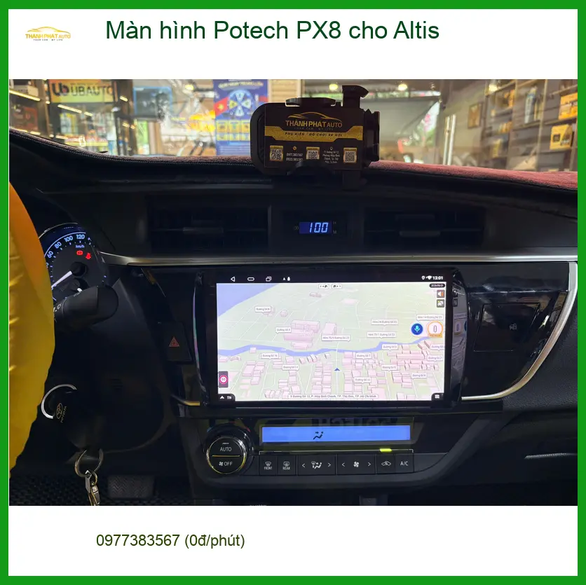 Anh Minh nâng cấp màn hình Potech PX8 cho Altis Quận Tân Bình cần màn hình mượt