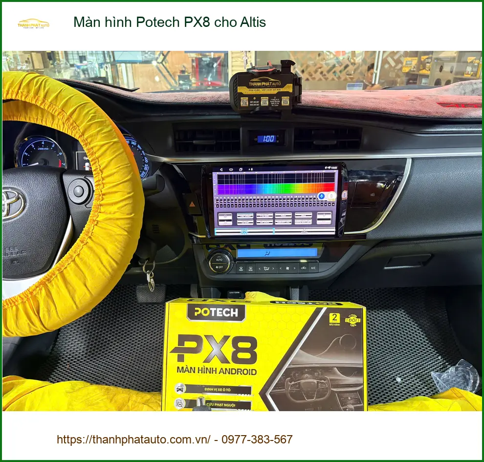 Anh Minh nâng cấp màn hình Potech PX8 cho Altis Quận Tân Bình cần màn hình mượt ảnh thực tế 3
