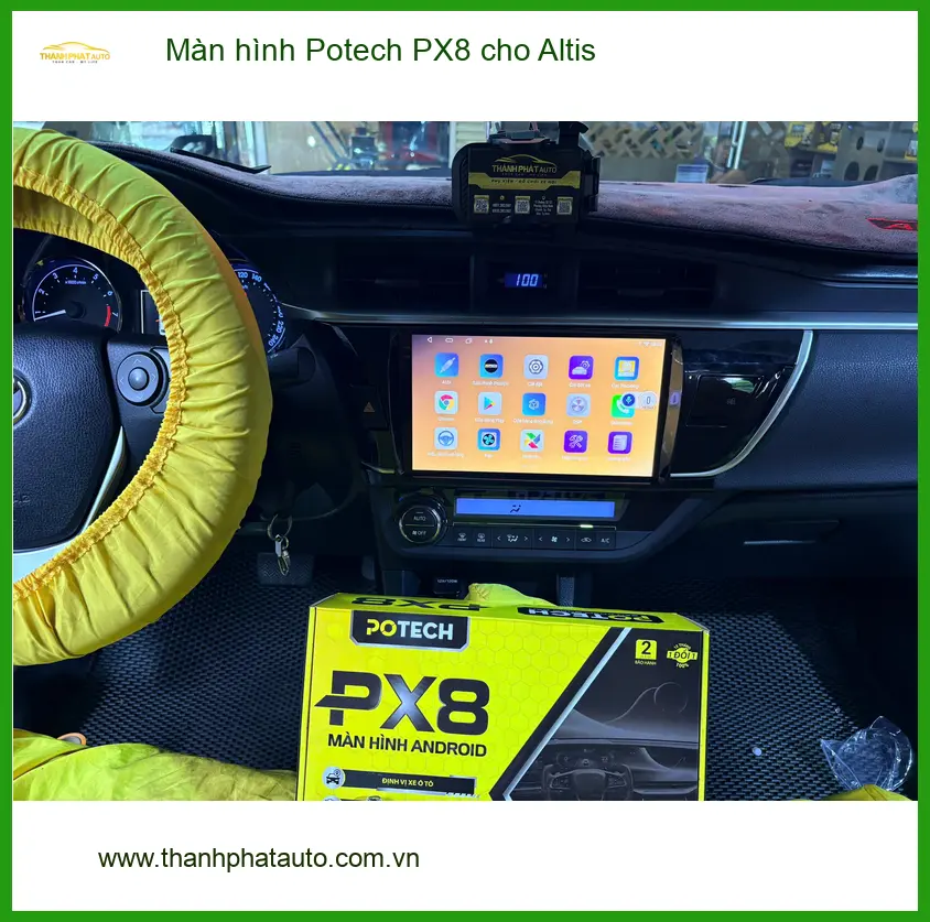 Anh Quang lắp màn hình Potech PX8 cho Altis tại Quận Phú Nhuận ảnh thực tế 3