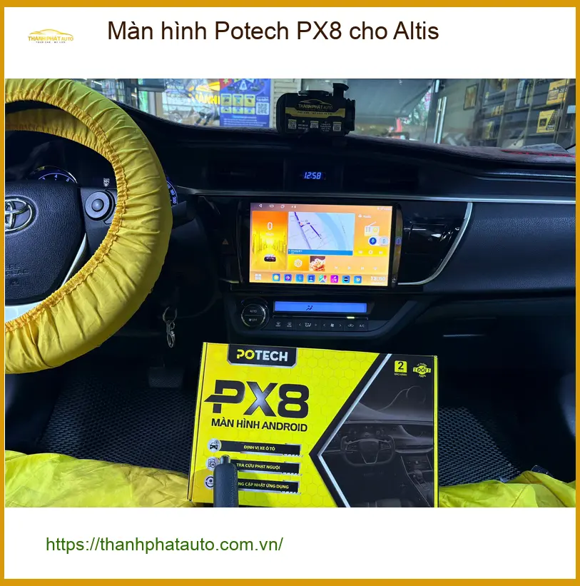 Anh Kỷ lắp màn hình Potech PX8 cho Altis tại Hóc Môn để nâng cấp giải trí ảnh thực tế 2