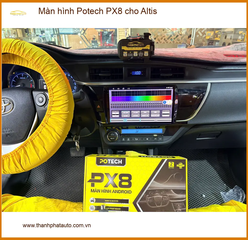 Anh Kỷ lắp màn hình Potech PX8 cho Altis tại Hóc Môn để nâng cấp giải trí ảnh thực tế 4