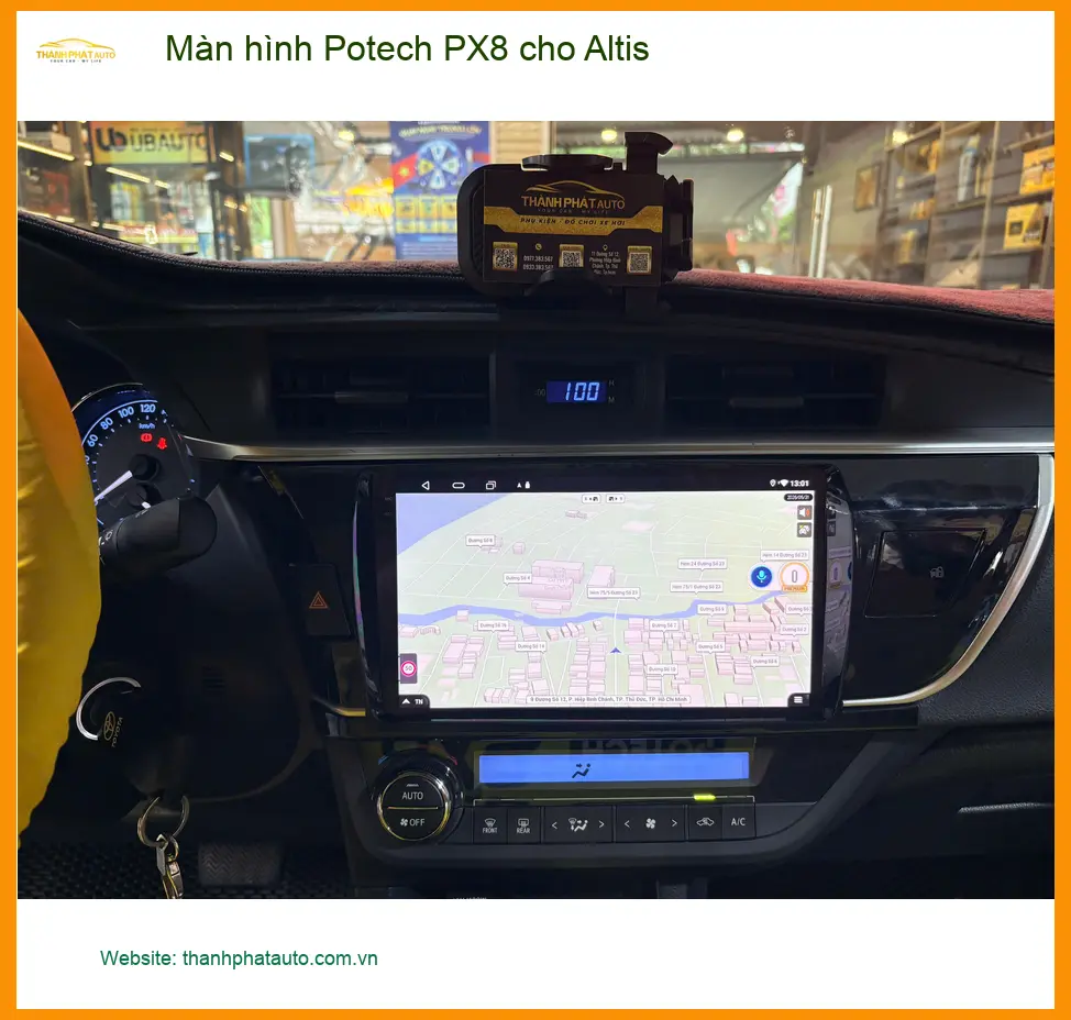 Chú Cường lắp màn hình Potech PX8 cho Altis tại Quận 9 để nâng cấp trải nghiệm lái xe ảnh thực tế 4