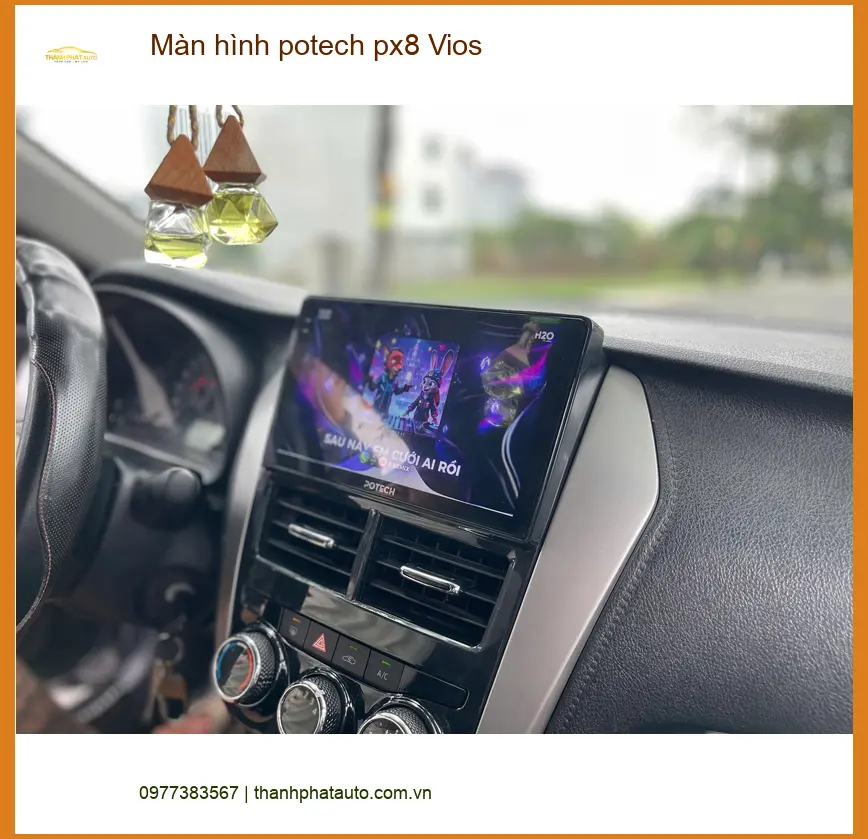 Anh Tuấn lắp Màn hình Potech PX8 cho Vios Quận 12 trải nghiệm lái tốt hơn ảnh thực tế 3