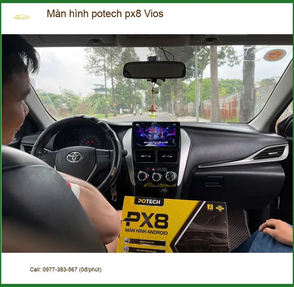 Anh Tuấn lắp Màn hình Potech PX8 cho Vios Quận 12 trải nghiệm lái tốt hơn ảnh thực tế 4
