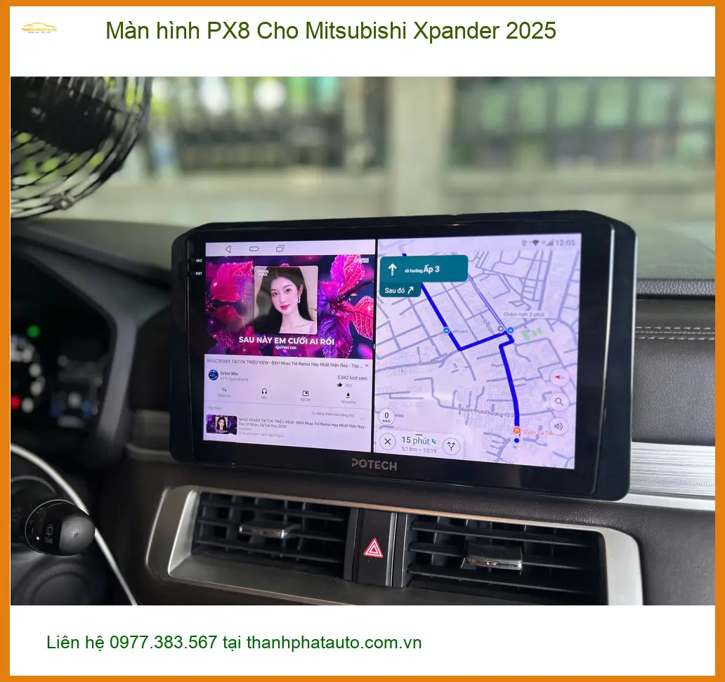 Anh Tuấn gắn Màn hình PX8 Cho Mitsubishi Xpander 2025 tại Quận 9