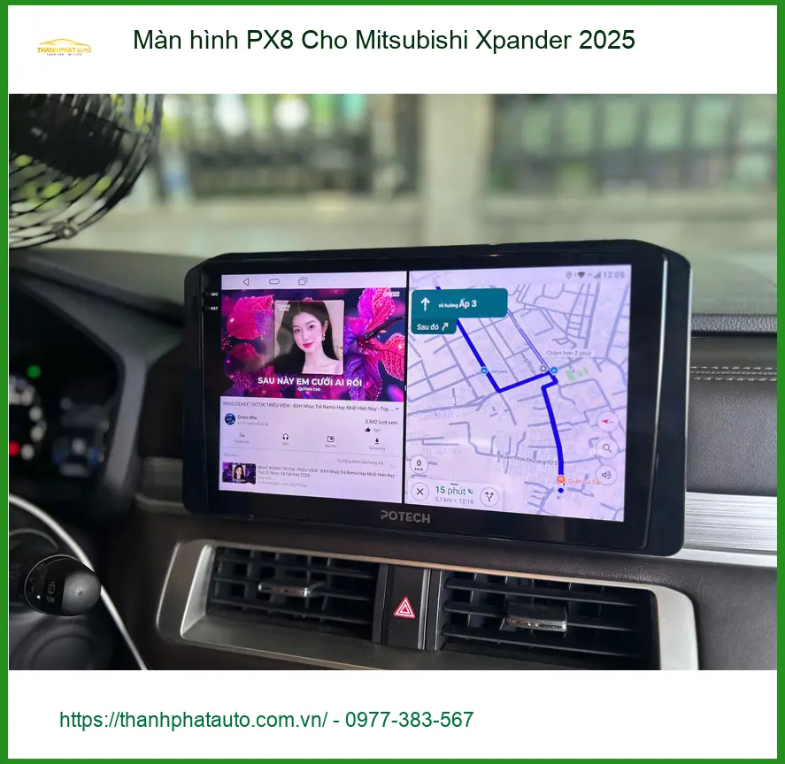 Anh Dũng lắp màn hình PX8 Mitsubishi Xpander 2025 tại Quận 4 tiện nghi hơn