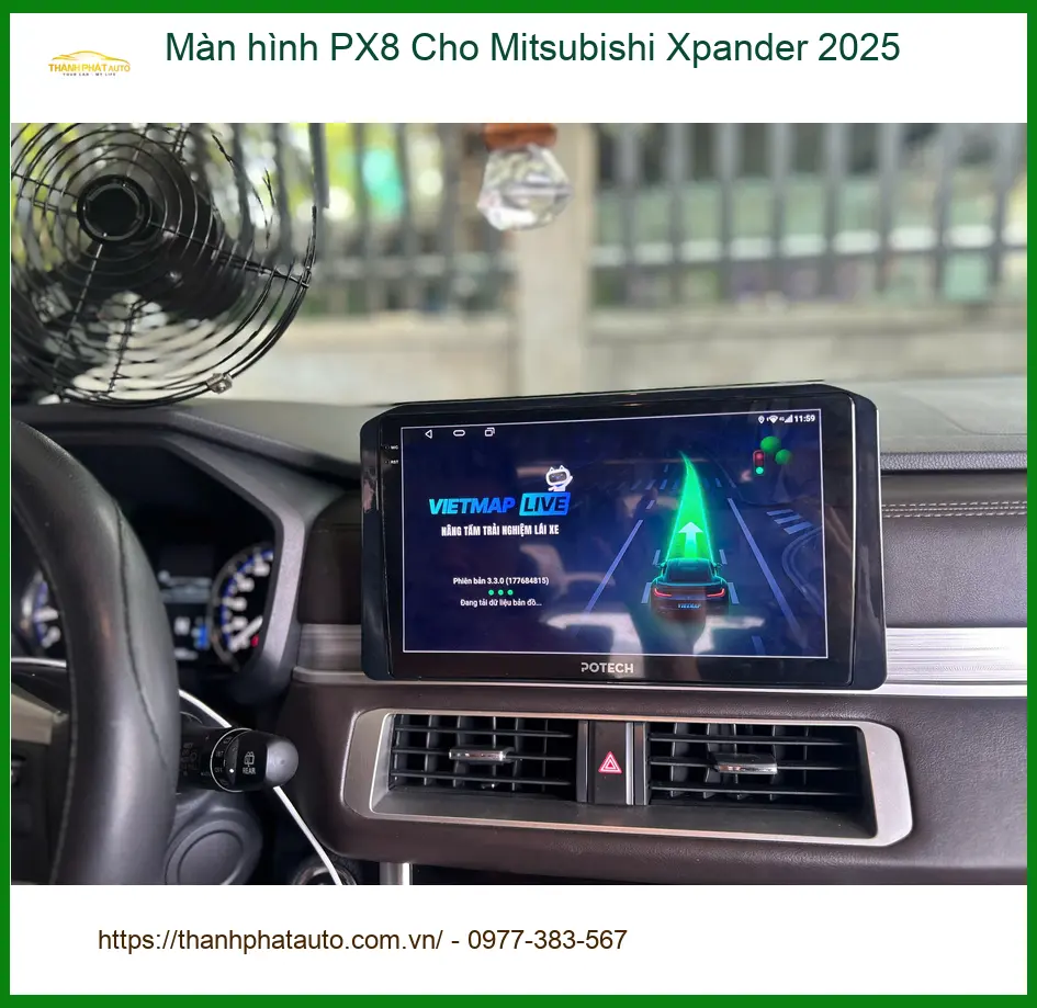 Anh Tấn nâng cấp Màn hình PX8 cho Mitsubishi Xpander 2025 tại Nhà Bè ảnh thực tế 2