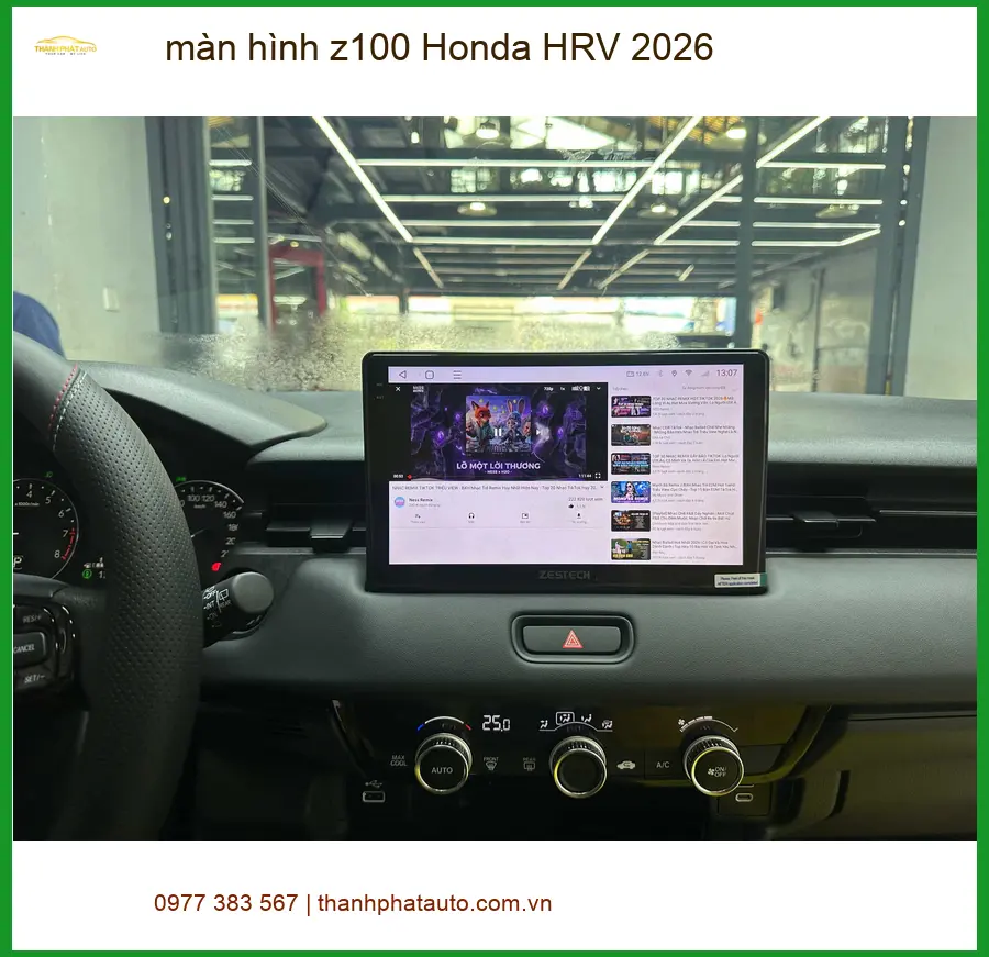 Anh Minh nâng cấp màn hình Z100 Honda HRV 2026 tại Quận Tân Phú