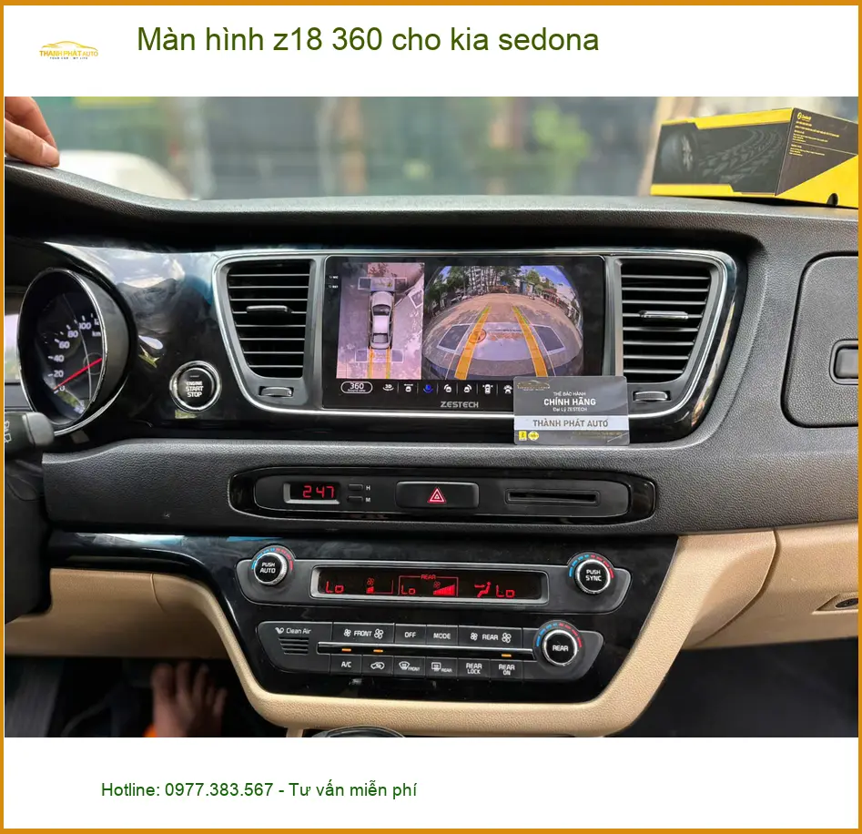 Anh Tuấn Khải lắp màn hình Z18 360 cho Kia Sedona tại Quận 9 để lái xe an toàn hơn ảnh thực tế 4