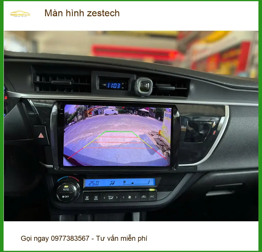 Chú Cường lắp màn hình Zestech cho Toyota Camry tại Quận Bình Tân để xem bản đồ tiện lợi ảnh thực tế 5