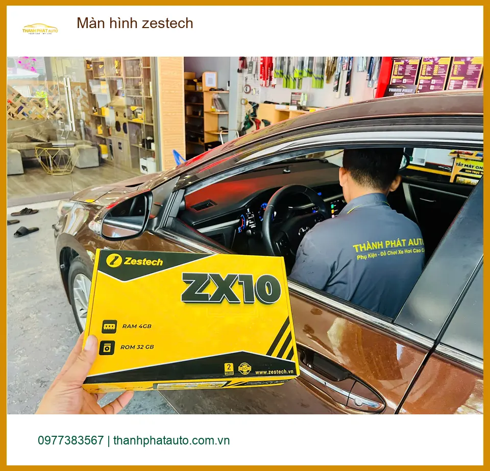 Anh Long lắp màn hình Zestech cho Hyundai Accent tại Quận 11 để trải nghiệm giải trí tốt hơn