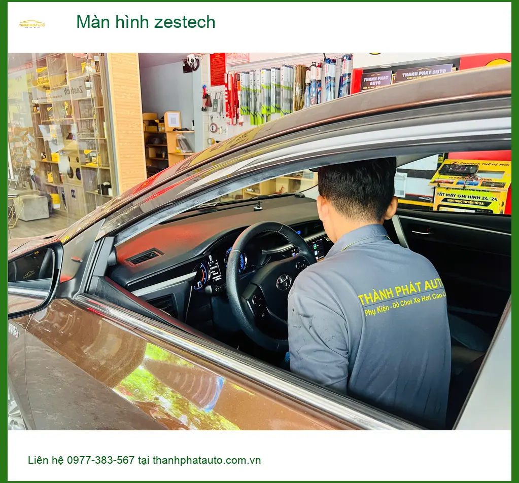 Anh Khánh lắp màn hình Zestech cho Toyota Camry tại Quận 5 để nâng tầm trải nghiệm lái xe