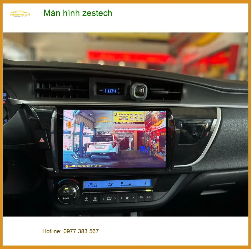 Anh Khang nâng cấp màn hình Zestech cho Toyota Camry tại Quận 1 để tiện đường đi